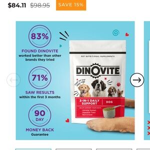 Dinovite 3-in-1 Daily Support for Dogs